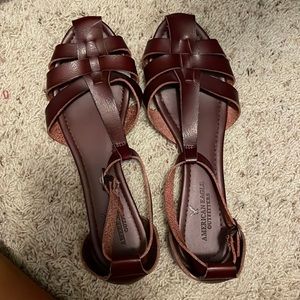 American eagle brown sandals size 7
